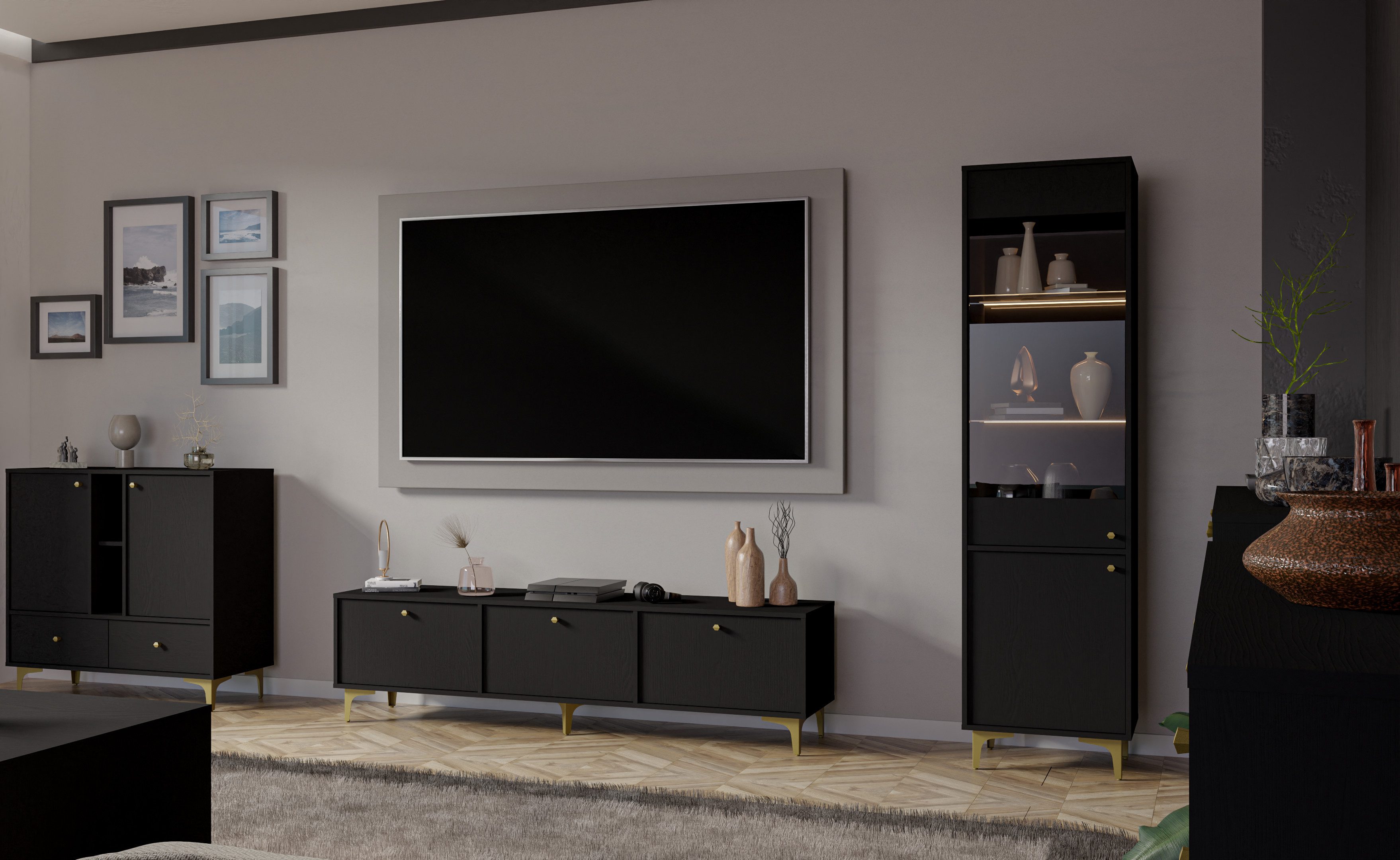 Beautysofa TV-Schrank TOKYO mit seesternförmigen Beinen günstig online kaufen