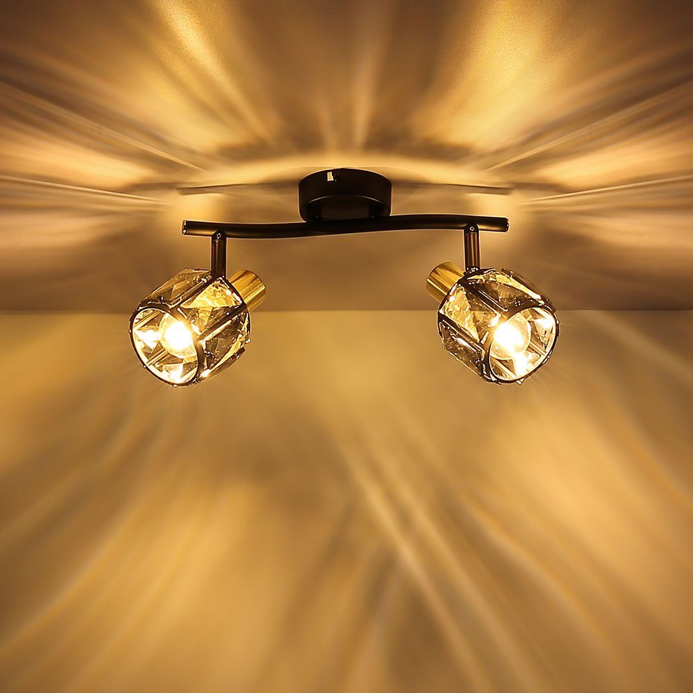 etc-shop Spots Deckenstrahler Metall LED Goldfarben Deckenspot, Deckenleuchte Wohnzimmerleuchte