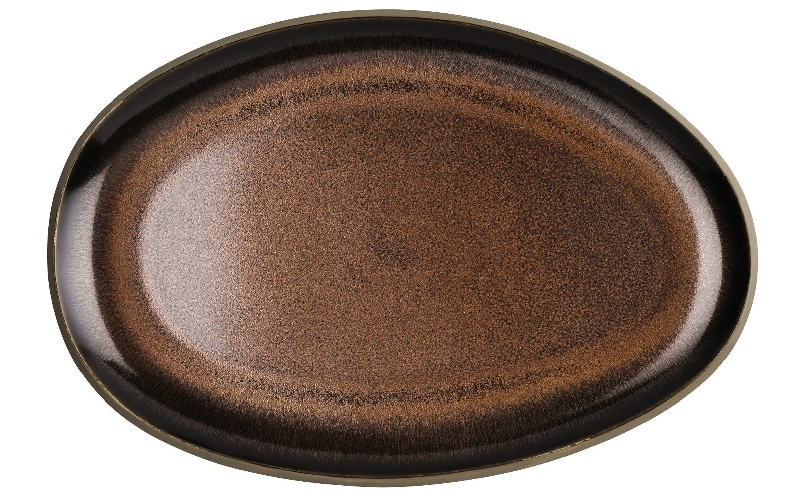 Rosenthal Servierplatte Junto Bronze Platte 28 cm, Keramik, (Müslischalen), Platten