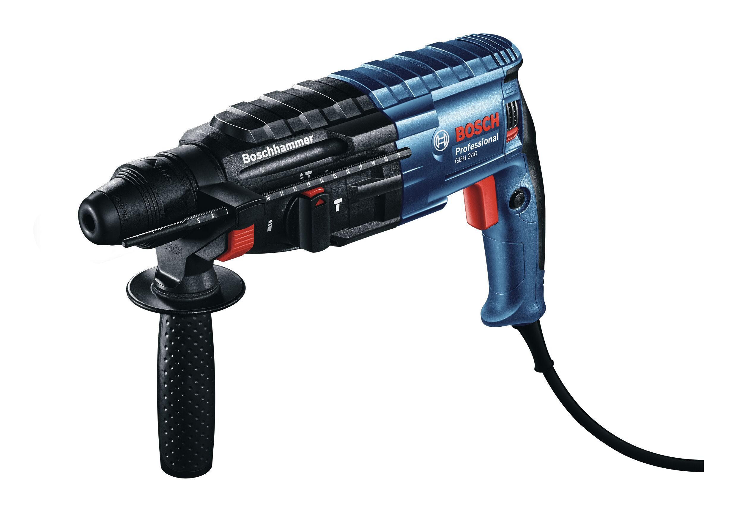 BOSCH Bohrhammer GBH 240, 230 V, max. 930 U/min, Mit SDS plus - im Handwerkerkoffer