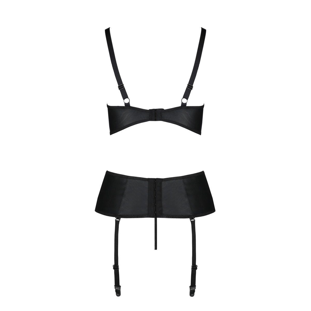 with - (L/XL,S/M,XXL) PE open black Jannies Corsage & Passion-Exklusiv thong cups corset