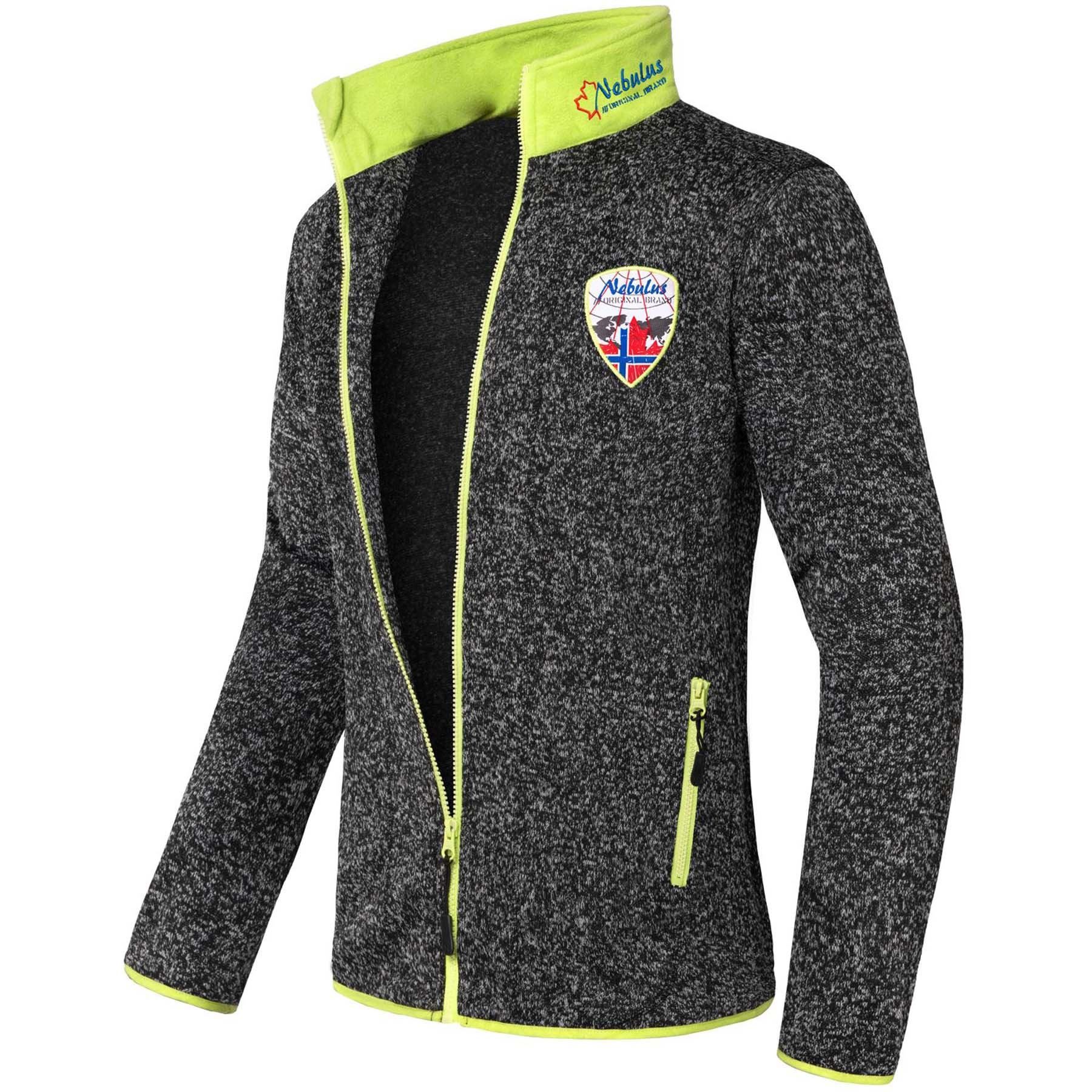 Nebulus Fleecejacke VLADO, P4510 - Herren, schwarz-lime, S günstig online kaufen