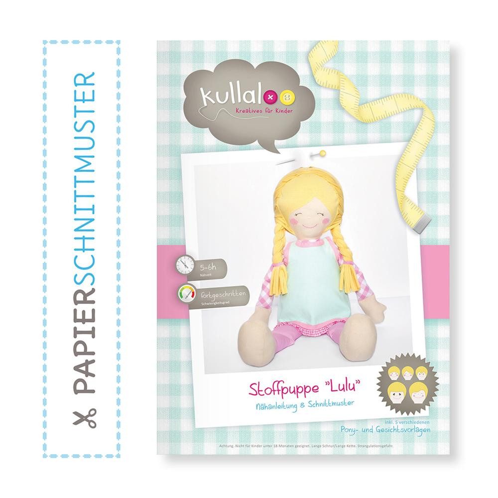 kullaloo Bücher-Adventskalender - Papierschnittmuster & Nähanleitung Stoffpuppe LULU