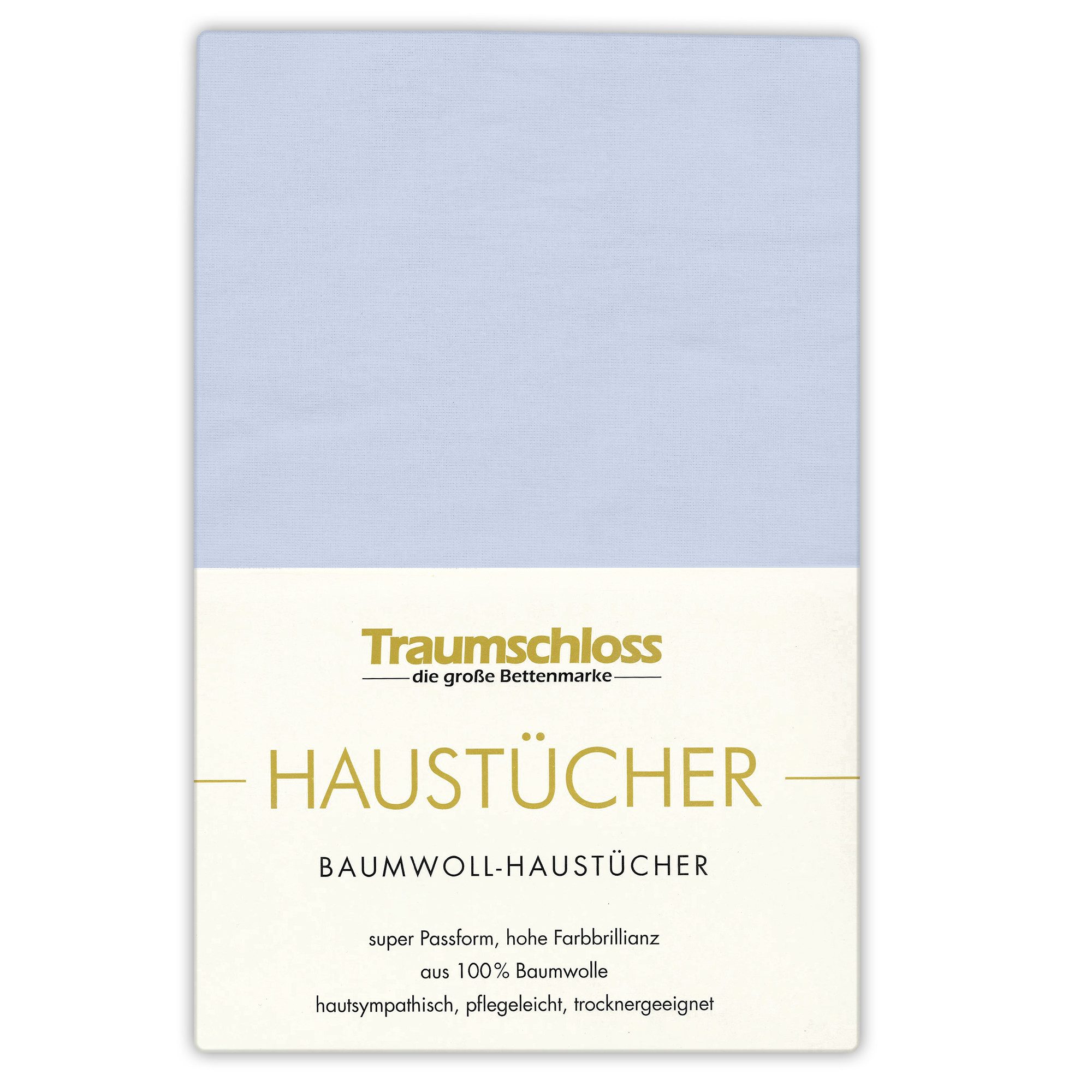 Traumschloss Betttuch Haustuch, 100% Baumwolle, Gummizug: ohne, (1 Stück), aus 100% Baumwolle, ohne Gummizug