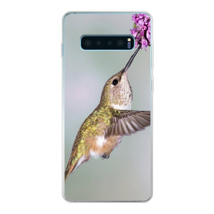 MuchoWow Handyhülle Kolibri - Vögel - Pflanze Phone Case Handyhülle Samsung Galaxy S10+ Silikon Schutzhülle