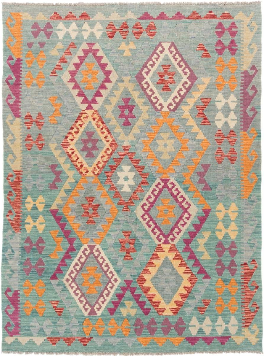 Orientteppich Kelim Afghan 151x203 Handgewebter Orientteppich, Nain Trading, rechteckig, Höhe: 3 mm