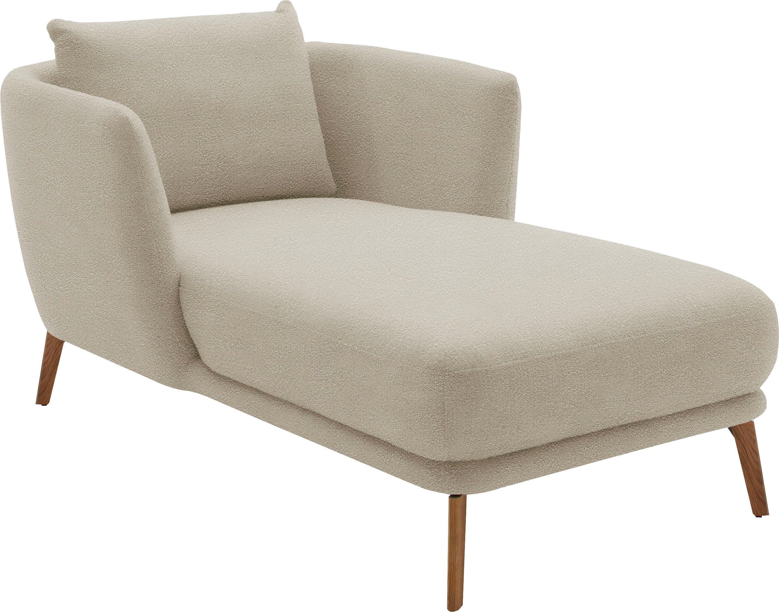SCHÖNER WOHNEN-Kollektion Chaiselongue Pearl - 5 Jahre Hersteller-Garantie, auch in Bouclé. Füße Massivholz, Loveseat und Loungesessel, Maße (B/H/T): 101/71/161 cm