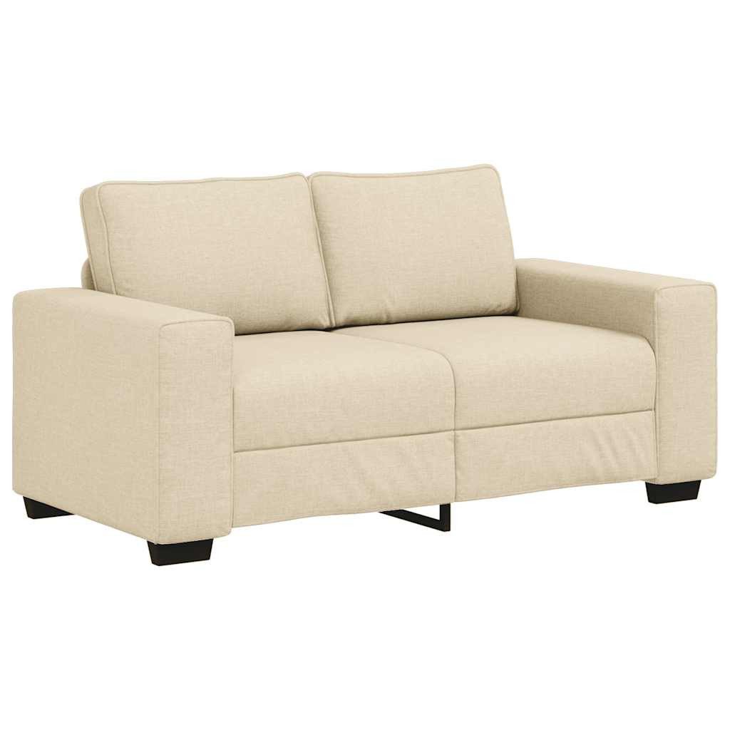 vidaXL Sofa 2-Sitzer-Sofa Creme 120 cm Stoff günstig online kaufen