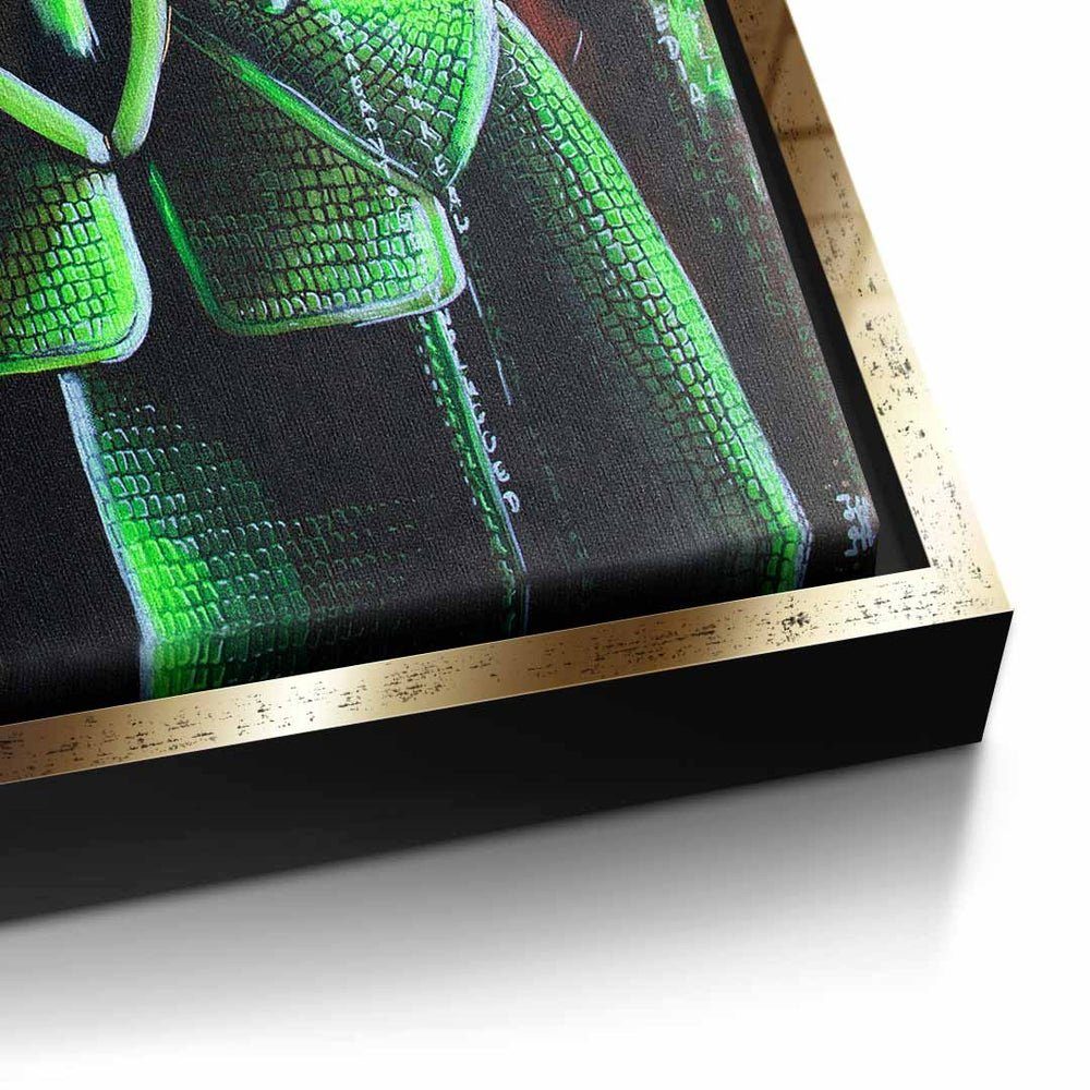 DOTCOMCANVAS® Leinwandbild, Goopheus Matrix ohne Modernes Hirsch Bi by - Leinwandbild Wandbild designed Rahmen