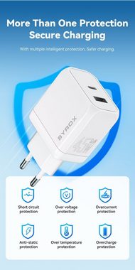Syrox Syrox 45W Gan Dual Port Super Power Schnellladegerät USB-C Smartphone-Ladegerät