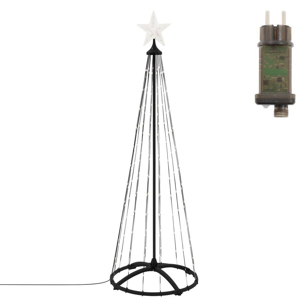 ECD Germany LED Baum LED Weihnachtsbaum Außen mit Sternspitze Lichterpyrami günstig online kaufen