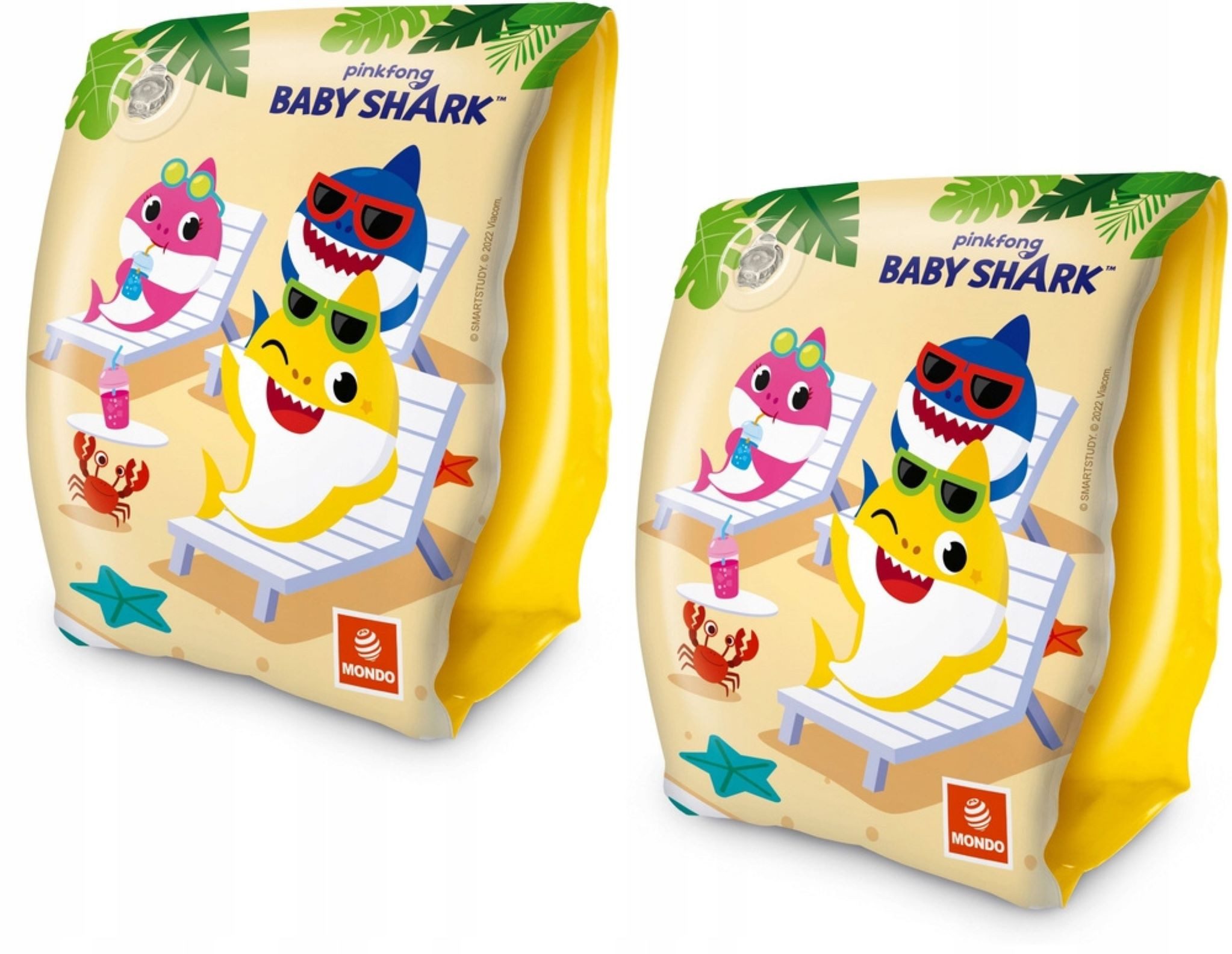 Mondo Schwimmflügel Baby Shark Schwimmflügel für Kleinkinder 24m+, 15x23 cm