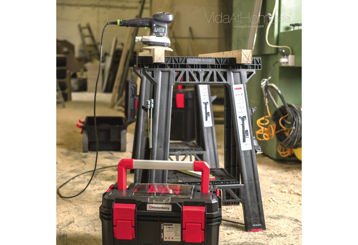 Thumbnail - VidaAtHome.de Werkzeugkoffer original KISTENBERG® 2er-Set Werkstattbock TECH STAND