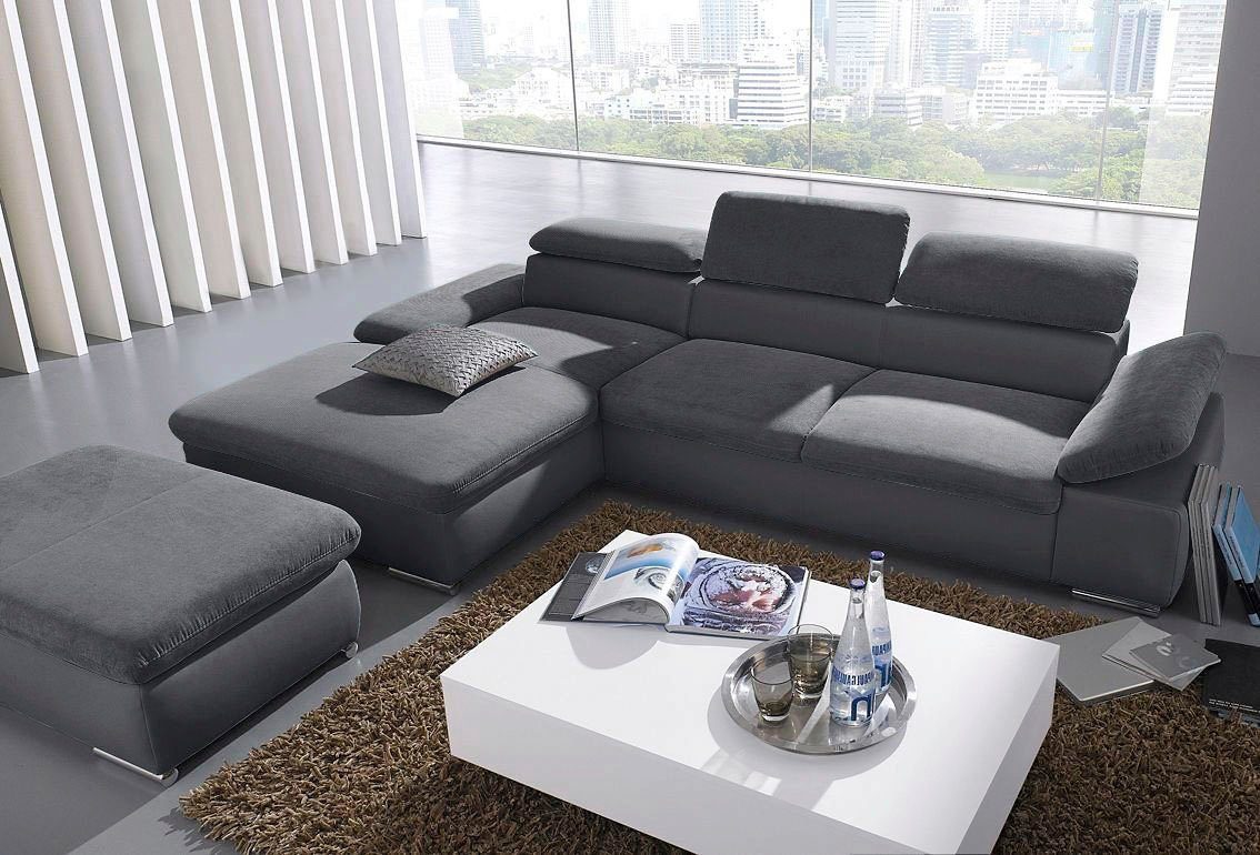 sit&more Ecksofa "Valantine L-Form, B: 286 cm" mit Arm- & Kopfteilverstellu günstig online kaufen