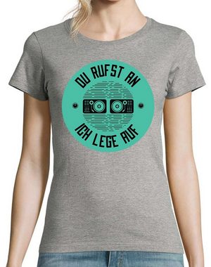 Youth Designz T-Shirt "Du rufst an, ich lege auf" Damen T-Shirt mit modischem Print