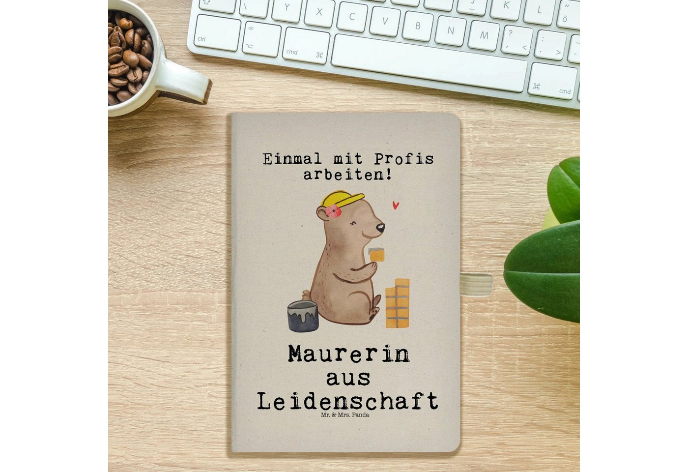 Thumbnail - Mr. & Mrs. Panda Notizbuch Maurerin Leidenschaft - Transparent - Geschenk, Ausbildung, Handwerke Mr. & Mrs. Panda, Kreat...