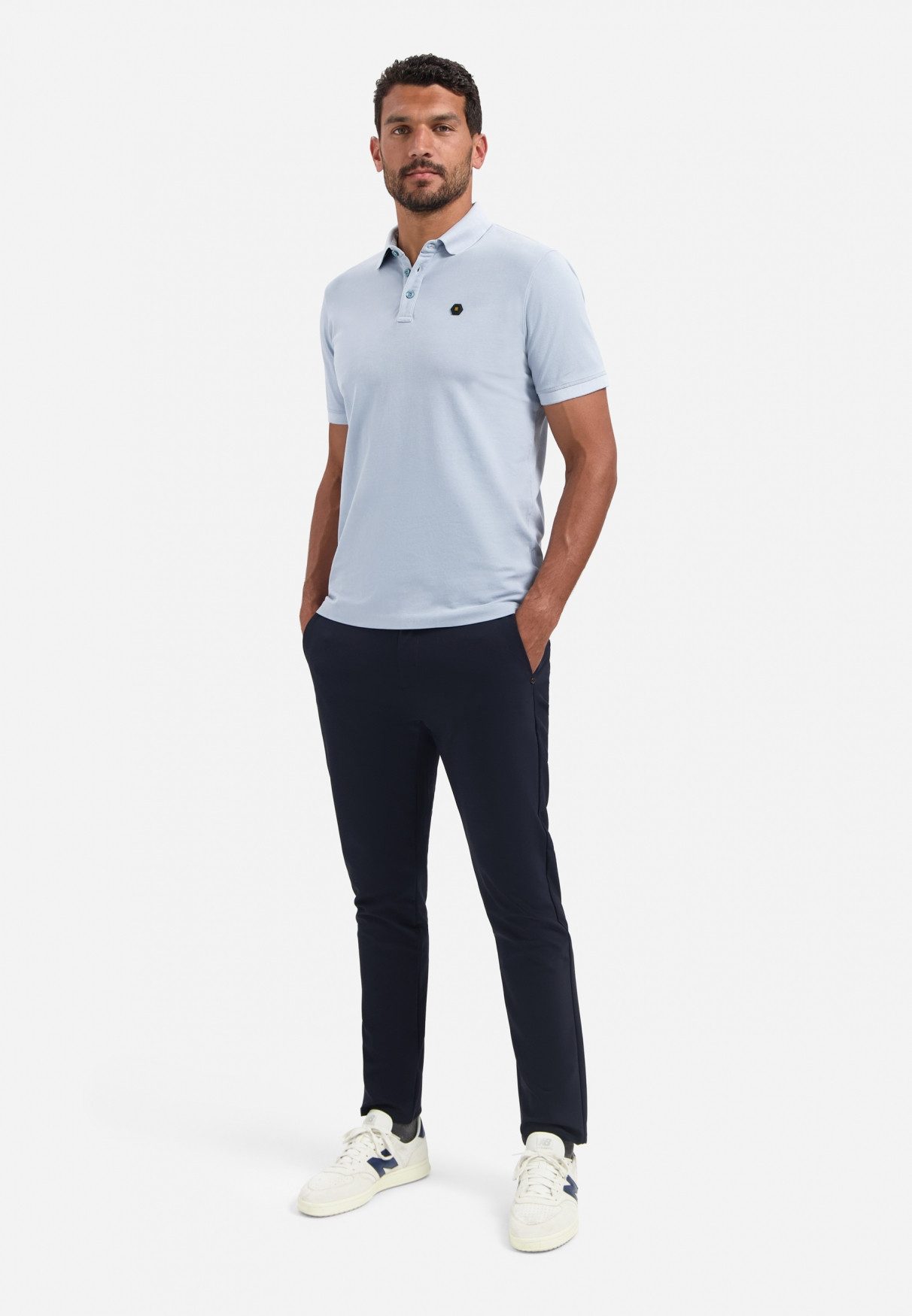 NO EXCESS Poloshirt Polo Pique Garment Dyed