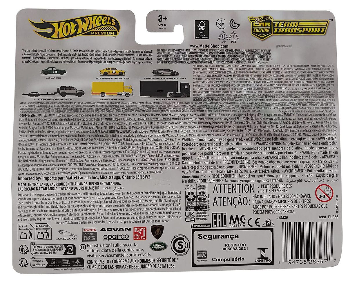 Hot Wheels Spielzeug-Transporter Hot Wheels Premium Car Culture Team Transport - Jaguar + Land Rover