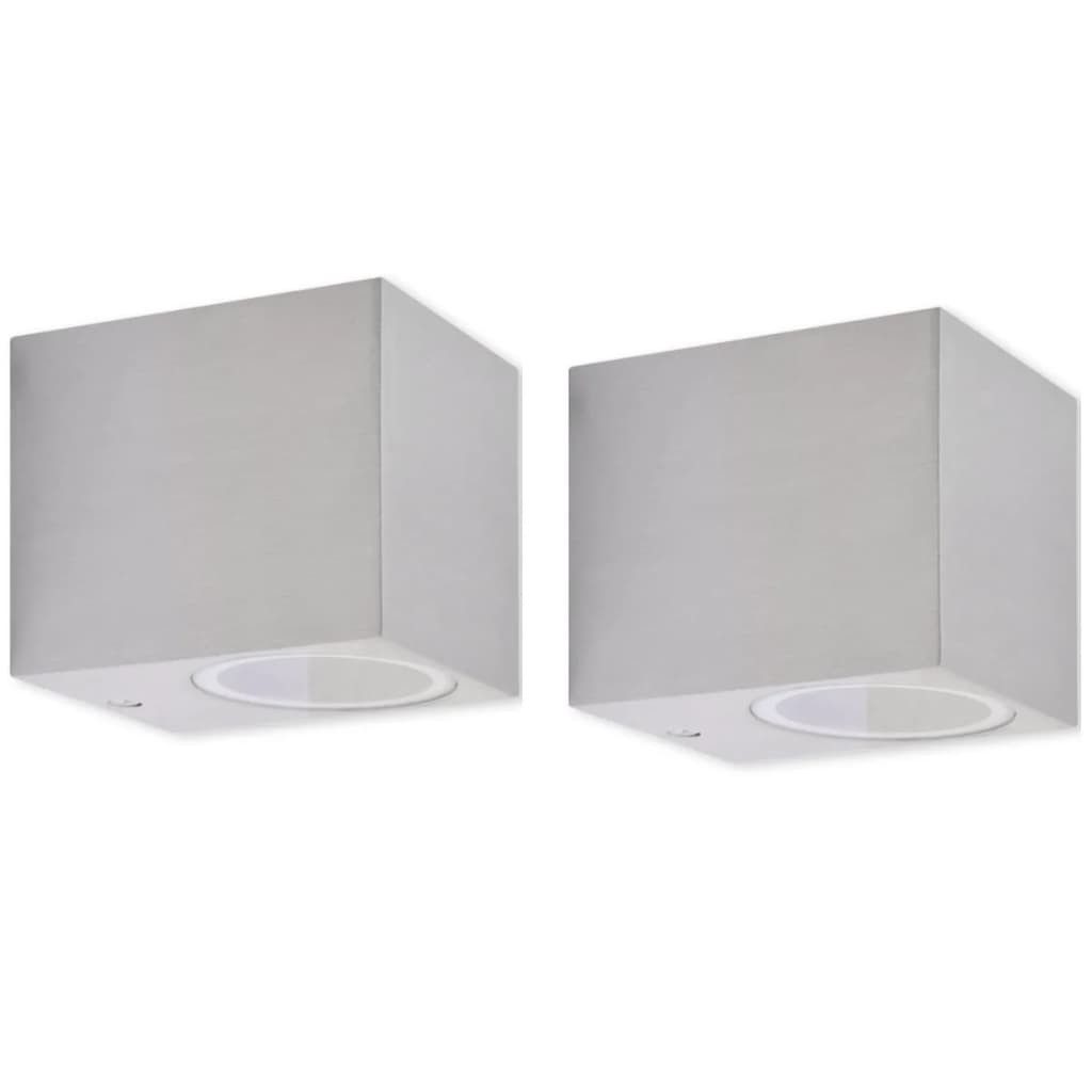 vidaXL Außen-Wandleuchte Würfel Außenwandlampe 2 Stk