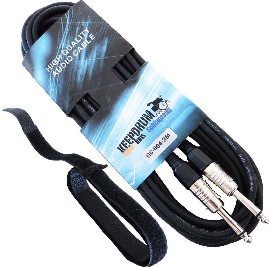 keepdrum GC-004 3m Gitarrenkabel Klinke 6,3mm Audio-Kabel