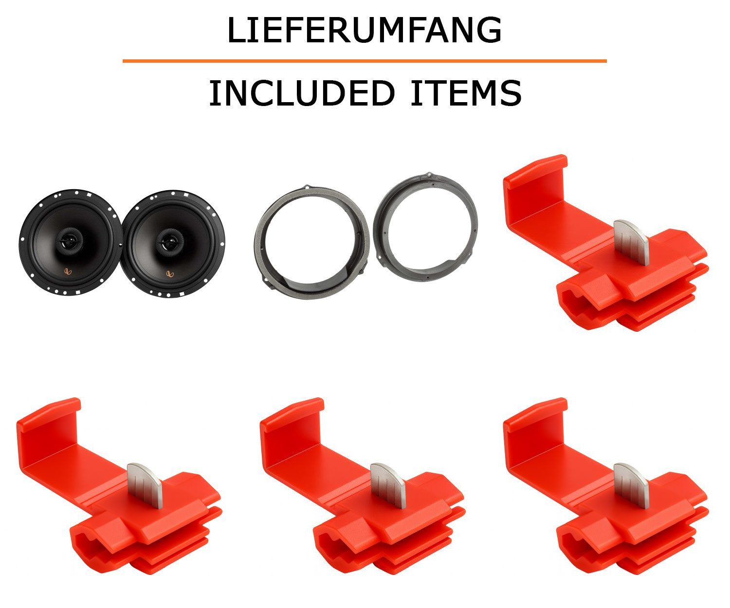 JUST SOUND best choice for caraudio Lautsprecher Boxen Einbauset Infinity Alpha 603F Jaguar XF Typ X250 Auto-Lautsprecher (60 W)