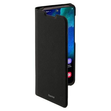 Hama Smartphone-Hülle Booklet für Samsung Galaxy S21 FE 5G, schwarz, schlankes Design, Mit Standfunktion und Einsteckfächer