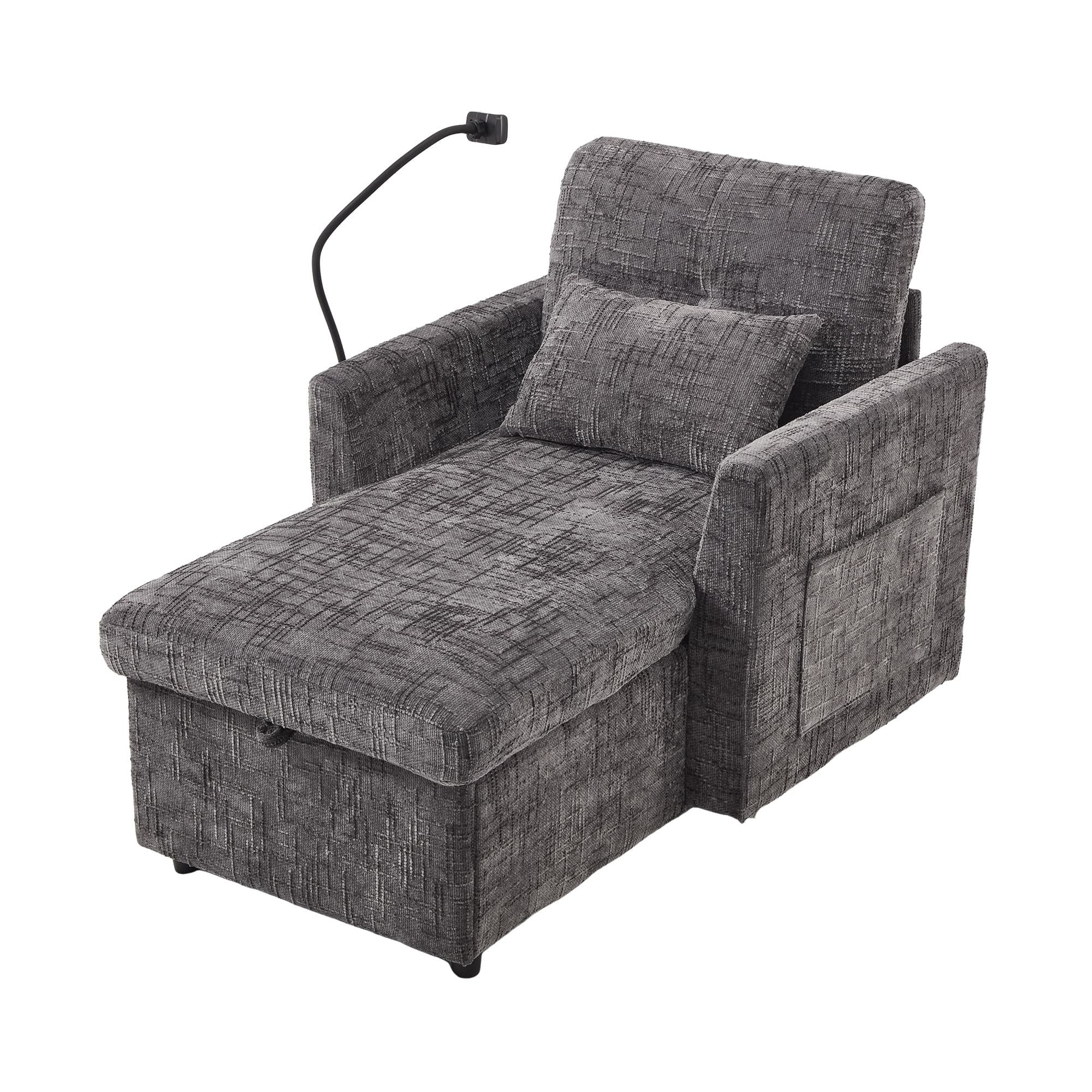 Sofa Schlafsofa Relaxsessel mit Liegefunktion, verstellbar Rückenlehne