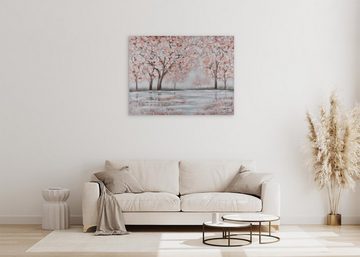 KUNSTLOFT Gemälde Spring Garden 100x75 cm, Leinwandbild 100% HANDGEMALT Wandbild Wohnzimmer