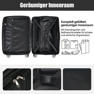 BlingBin Trolley Hartschalen-Koffer Reisekoffer Handgepäck, 4 Rollen, TSA Zollschloss, 360° Leises Universal-Räder, 56.5*37.5*22.5