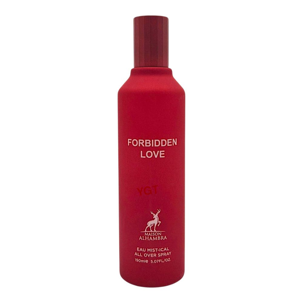 Maison Alhambra Duft-Set Forbidden Love All Over Spray 150 ml + Parfümzerstäuber (leer) Set, 1-tlg.