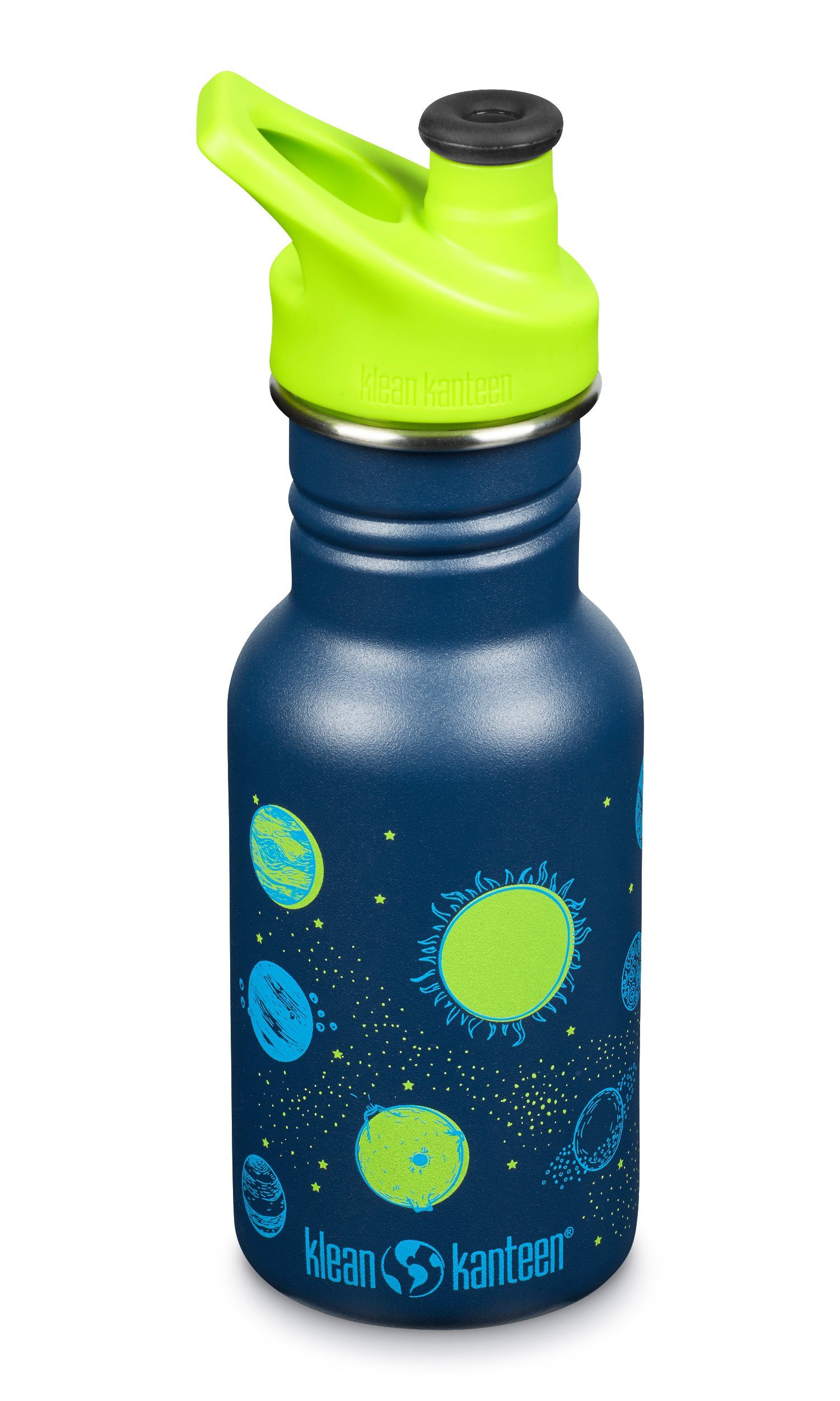 Klean Kanteen Trinkflasche Edelstahl - 355ml Kid Kanteen® mit Sport Cap Planets