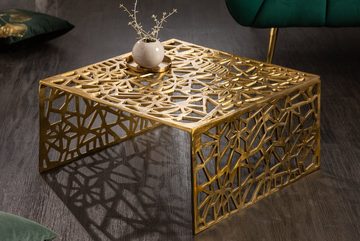 riess-ambiente Couchtisch ABSTRACT 60cm gold, Wohnzimmer · Metall · eckig · Handarbeit · Gap Design · Modern