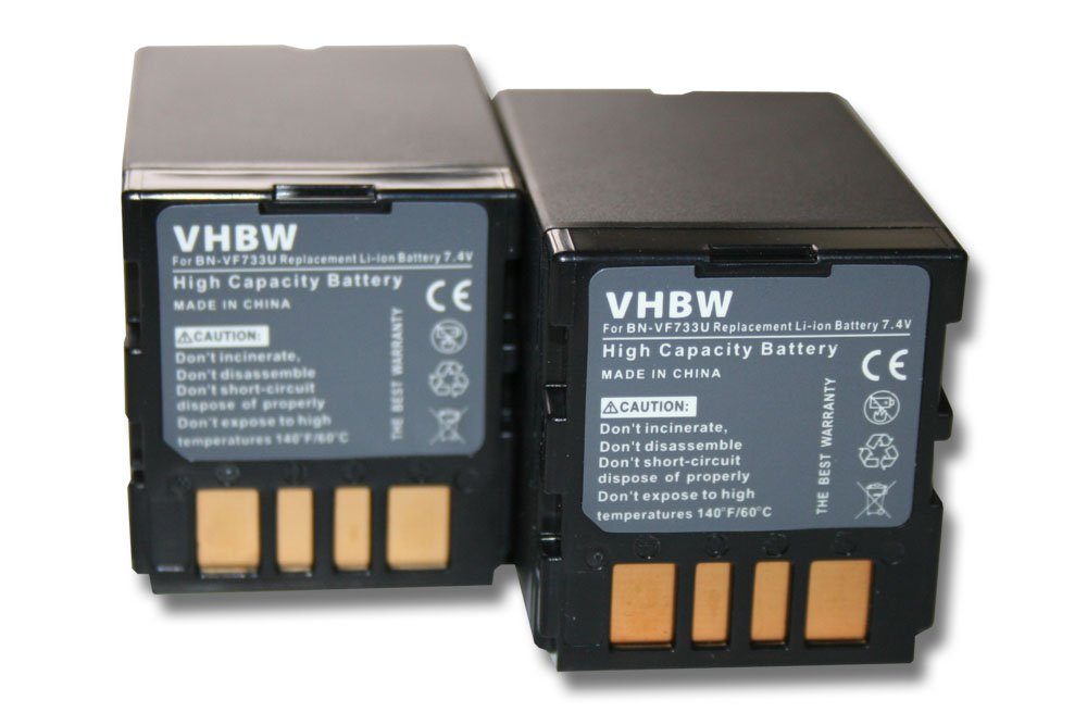 vhbw passend für JVC GR-D450, GR-D450E, GR-D450EG, GR-D650EX, GR-D650, Kamera-Akku 2200 mAh