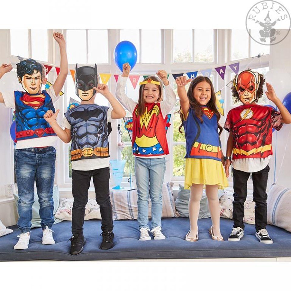 Rubie´s Kostüm DC Superhelden Party Set für Mädchen, Supergirl, Batgirl und Wonder Woman in einem günstigen Set!