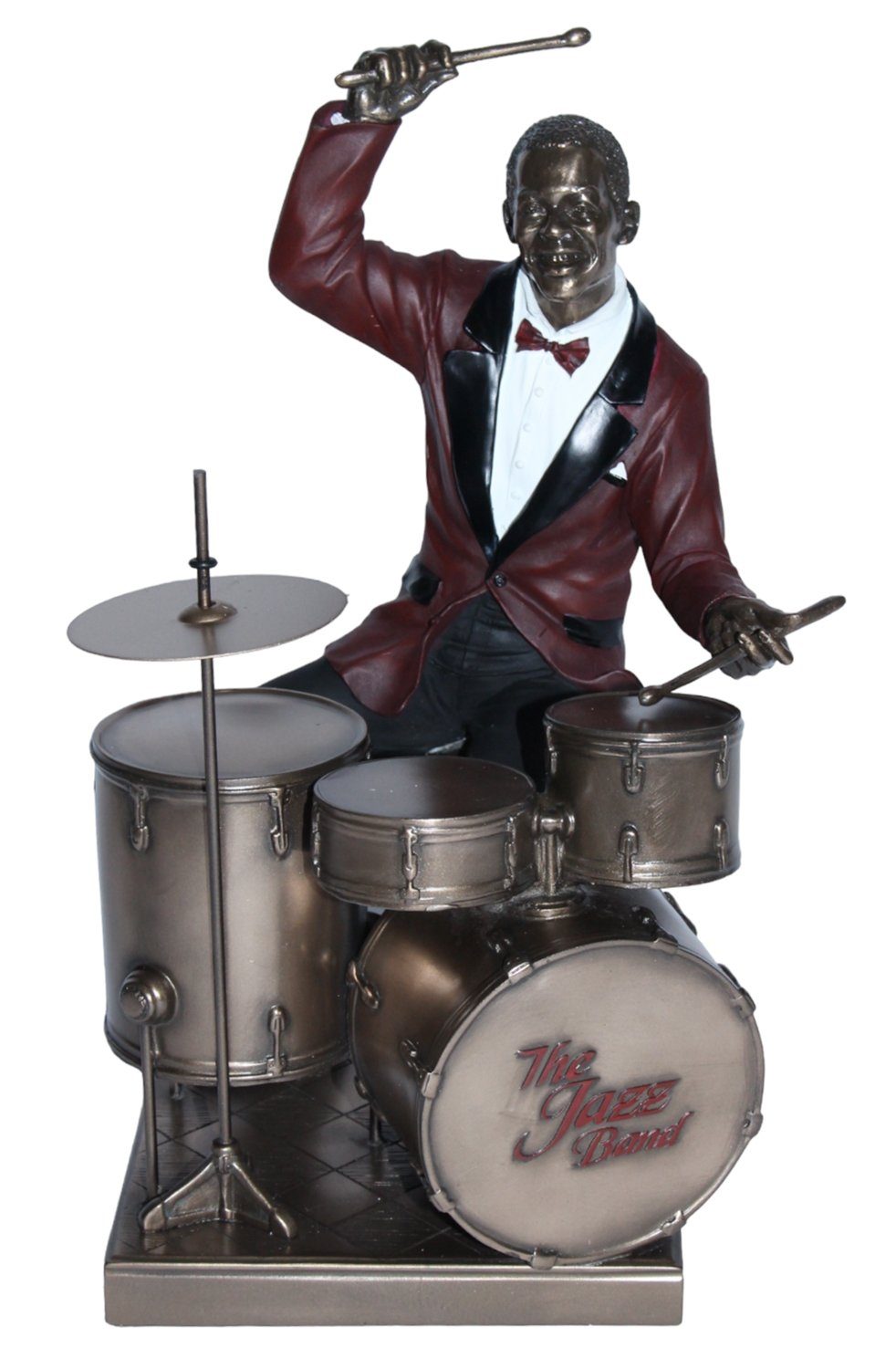 Parastone Dekofigur Deko Figur Jazz Band Schlagzeuger H 27 cm Musiker mit  Schlagzeug | Dekofiguren