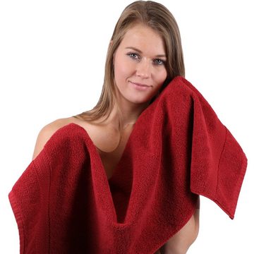 Betz Handtuch Set 10-TLG. Handtuch-Set Premium Farbe Dunkelrot & Terra, 100% Baumwolle, (10-tlg)