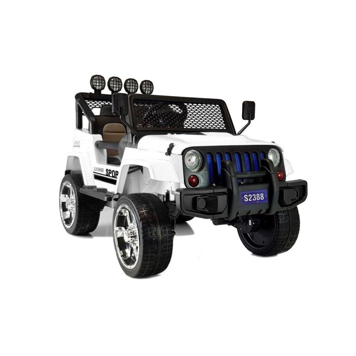 Wisam Elektro-Kinderauto Elektrische Fahrt Auf Auto S2388 Jeep Weiß 4x45W