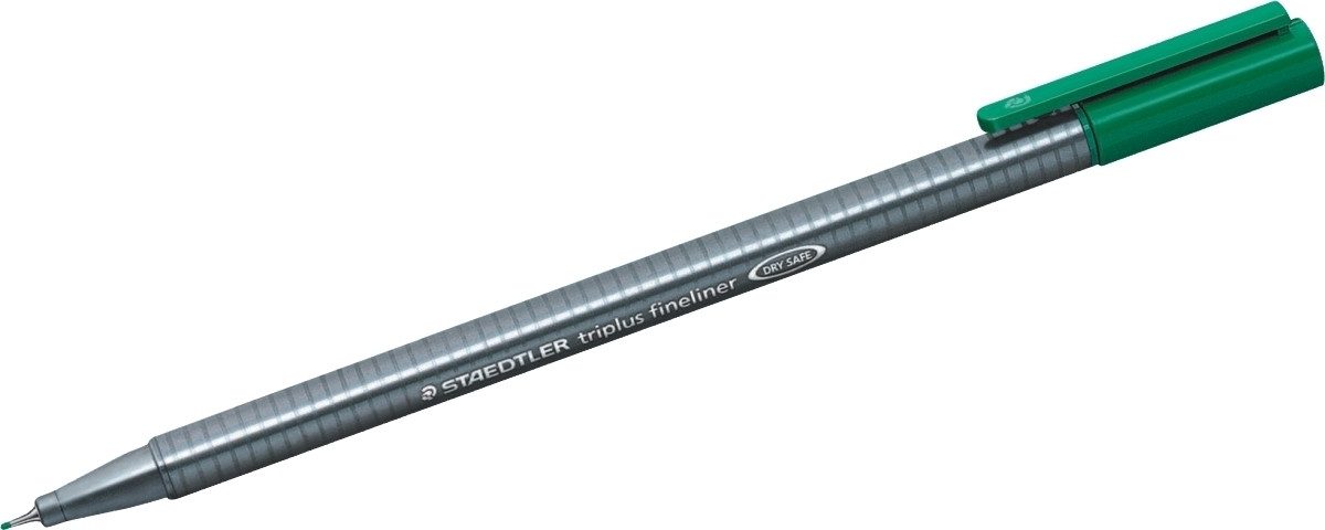 STAEDTLER Fineliner Fineliner triplus grün Packung mit 10 Stück