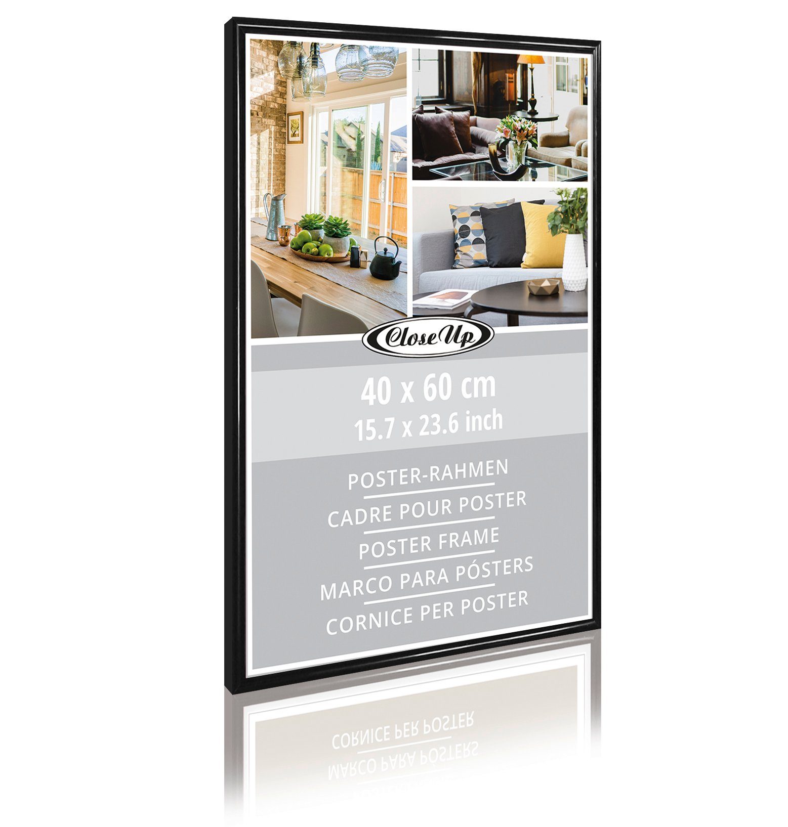 Close Up Bilderrahmen Posterrahmen 40 x 60 cm Kunststoff schwarz günstig online kaufen