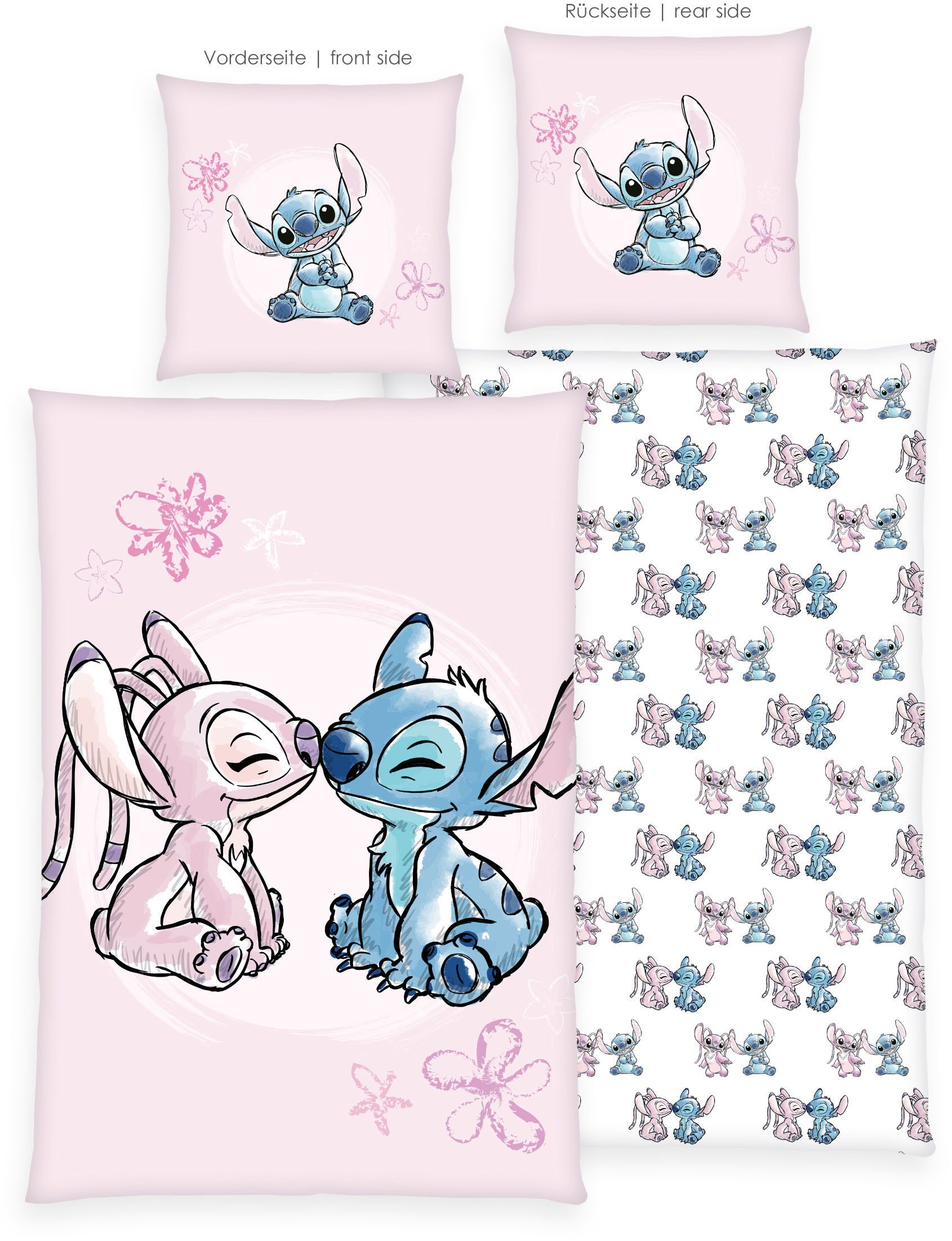 Disney Bettwäsche Disney Stitch, Renforcé, 2 teilig, Wendebettwäsche