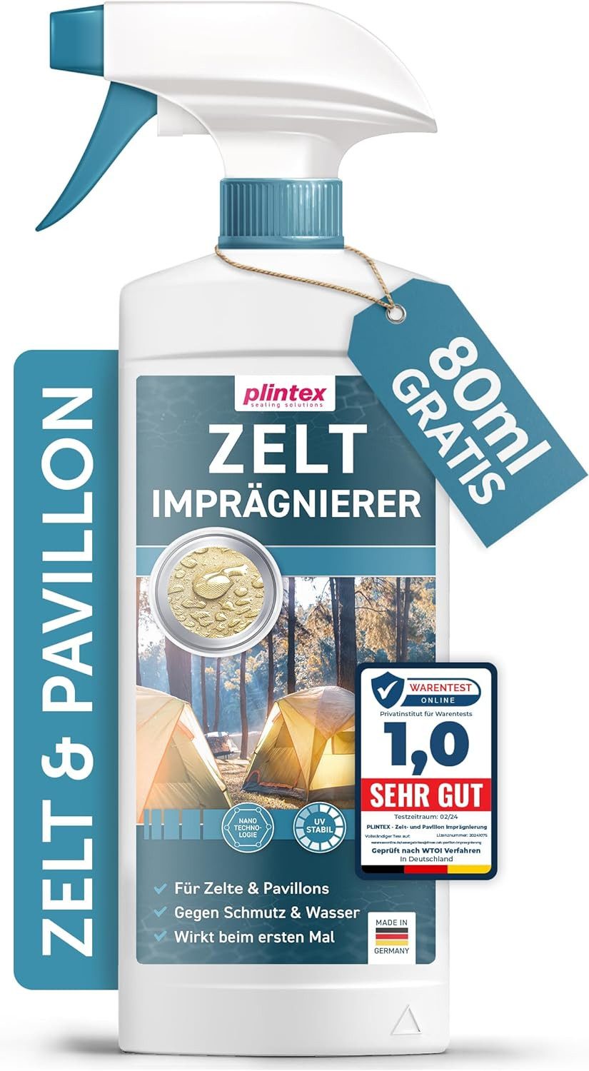 Plintex 580ml Zelt & Pavillon Imprägnierung, Markisen, Sonnenschirm, Zelt Imprägnierspray (effektiver Flächen- und Nahtdichter für Zelte), Dermatologisch getestet & atmungsaktiv