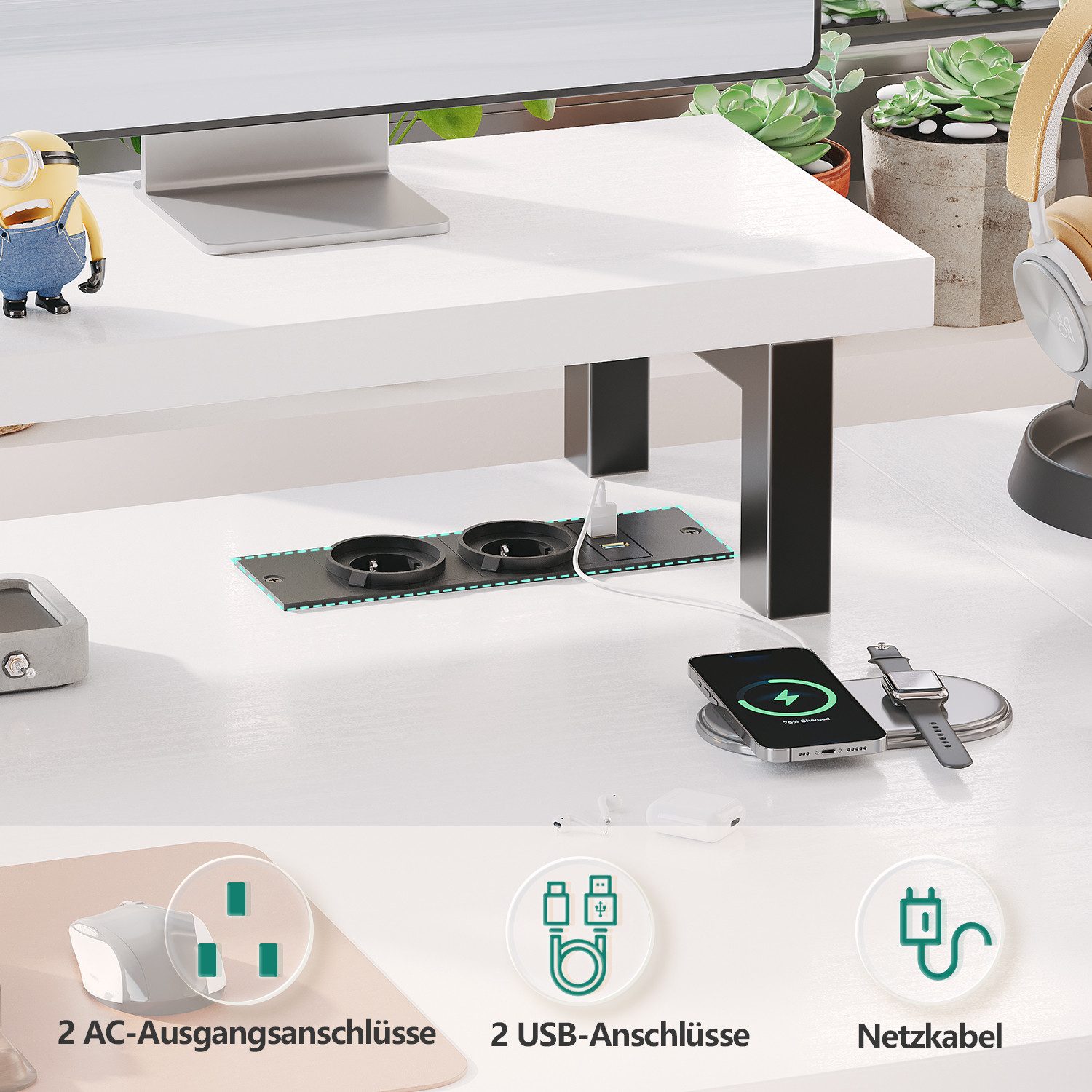 HOMALL Eckschreibtisch 140 Schreibtisch mit 2 günstig online kaufen