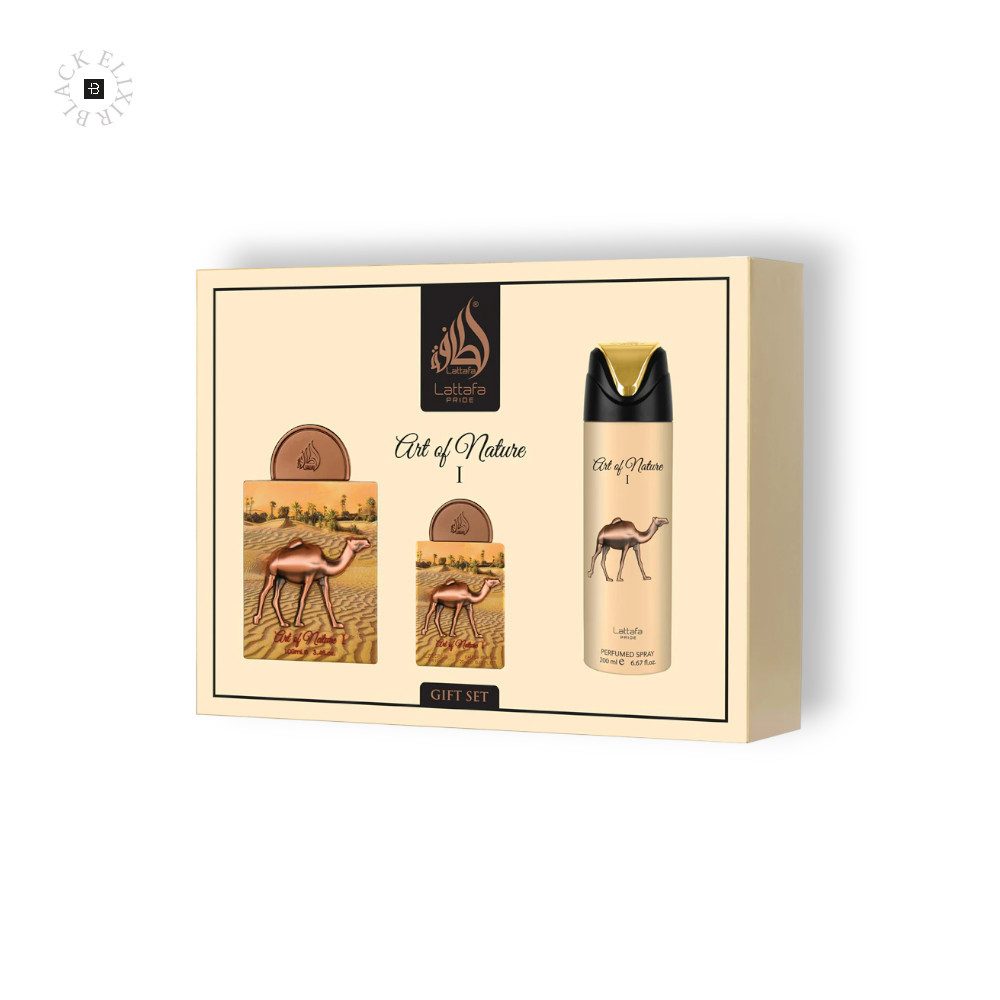 Lattafa Duft-Set Lattafa Art of Nature 1 Giftset EDP 100ML + EDP 20ML + Deo 200 ml