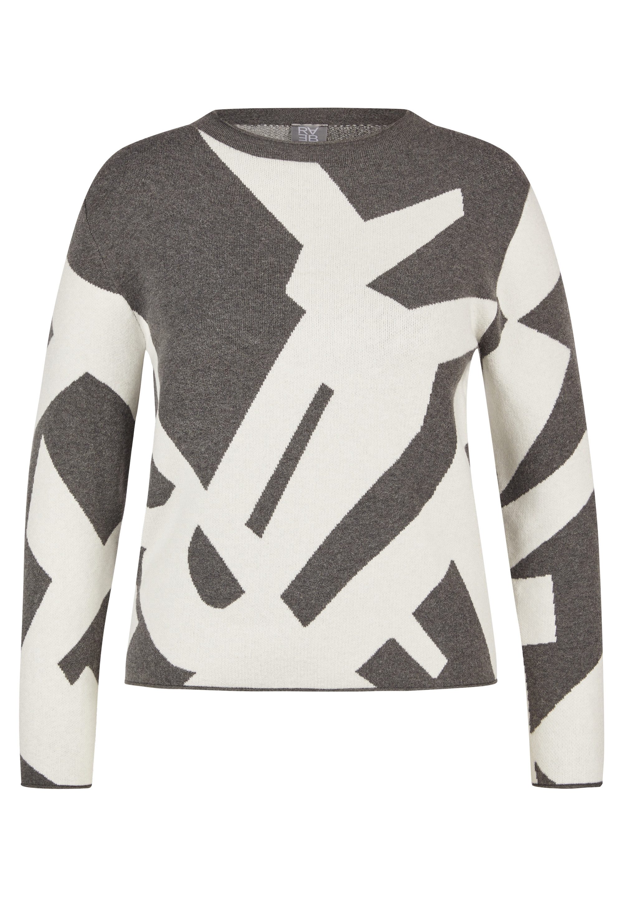 Rabe Strickpullover mit grafischem Muster günstig online kaufen