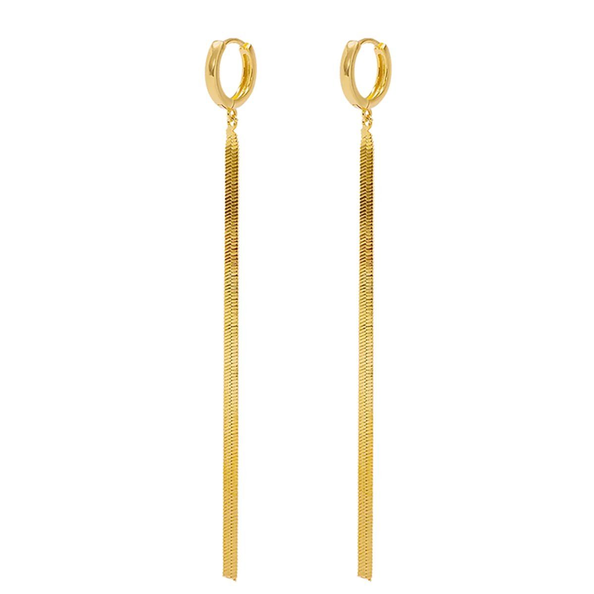 POCHUMIDUU Paar Ohrhänger Funkelnde baumelnde Ohrringe Kette (2-tlg., Baumelnd Hoop Ohrringe Quaste Kette), für Frauen Teenager Mädchen goldene