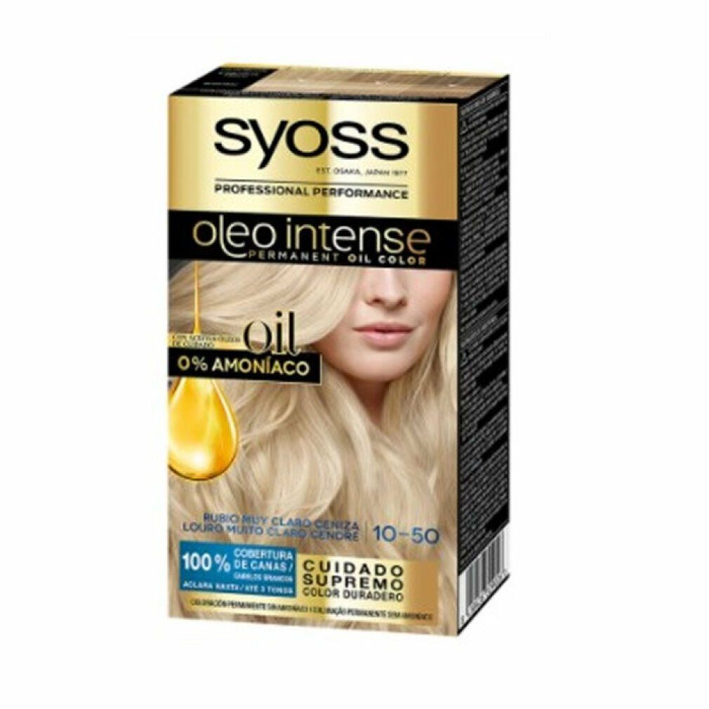 Syoss Haarpflege-Set Oleo Intense Permanent Hair Color 10-50 Light Ash Blonde