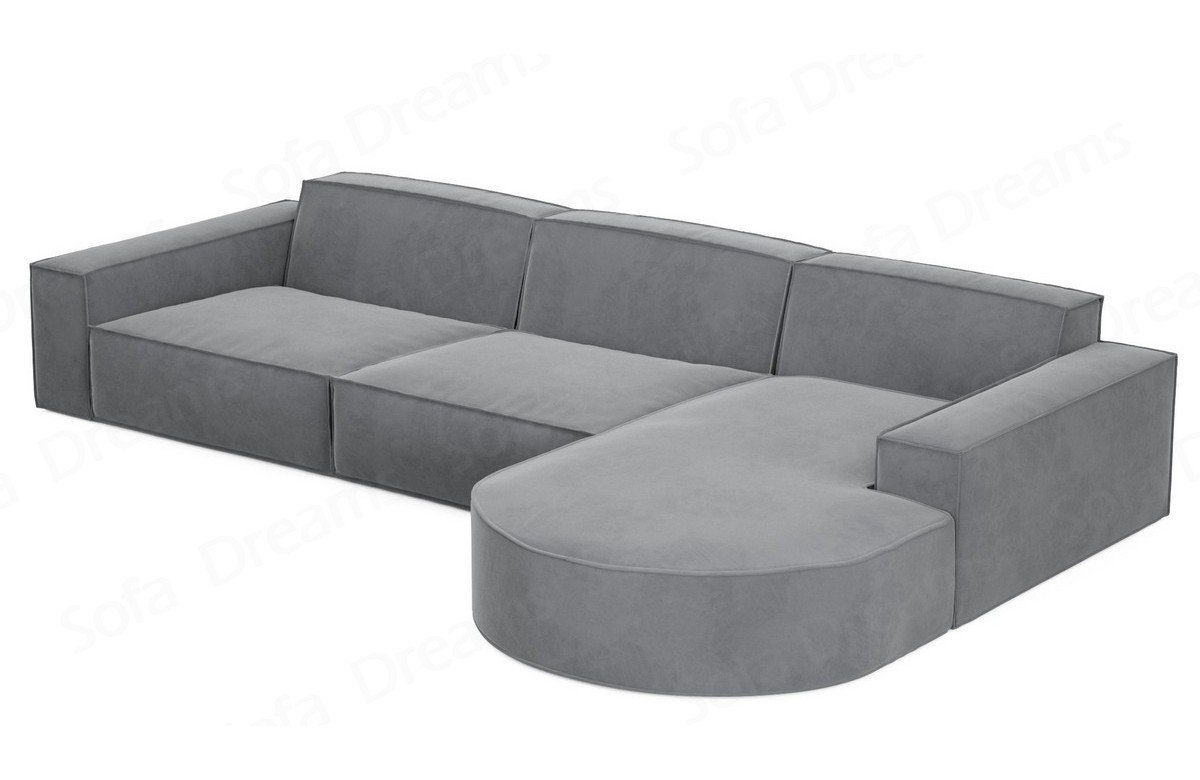 kurz Couch Sofa Dreams Polstersofa Stoffsofa Polster Alegranza Sofa Hellgrau-Mo84 Ecksofa L Design Eck