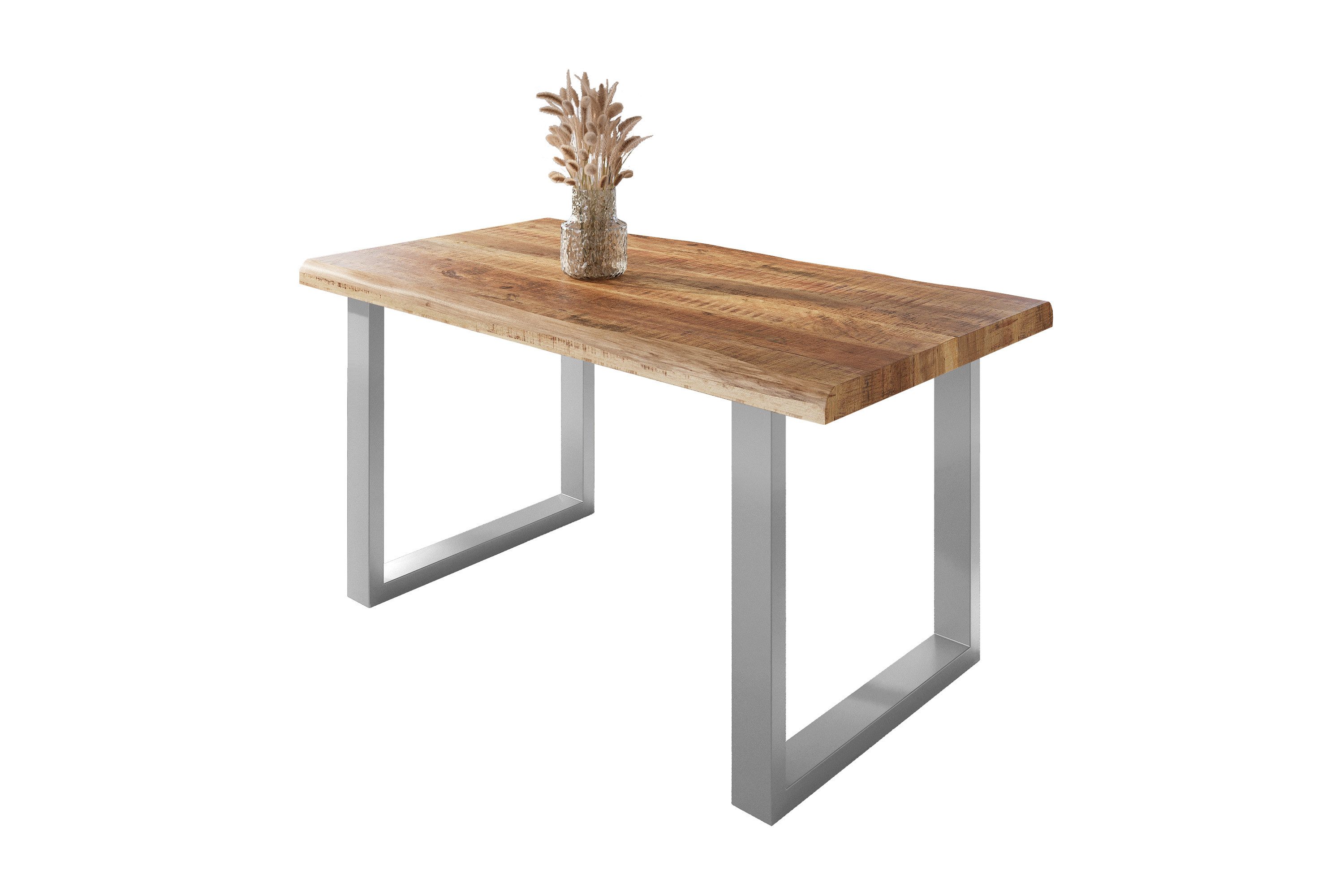 SAM® Esstisch Waves, Mangoholz, gedoppelte Tischplatte, günstig online kaufen