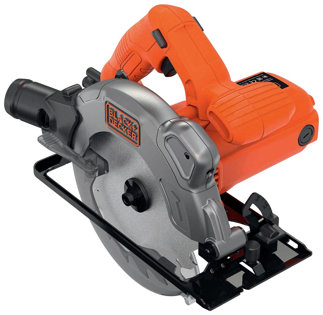 Black + Decker Handkreissäge CS1250L, 1250 W, Sägeblatt mit Parallelanschlag