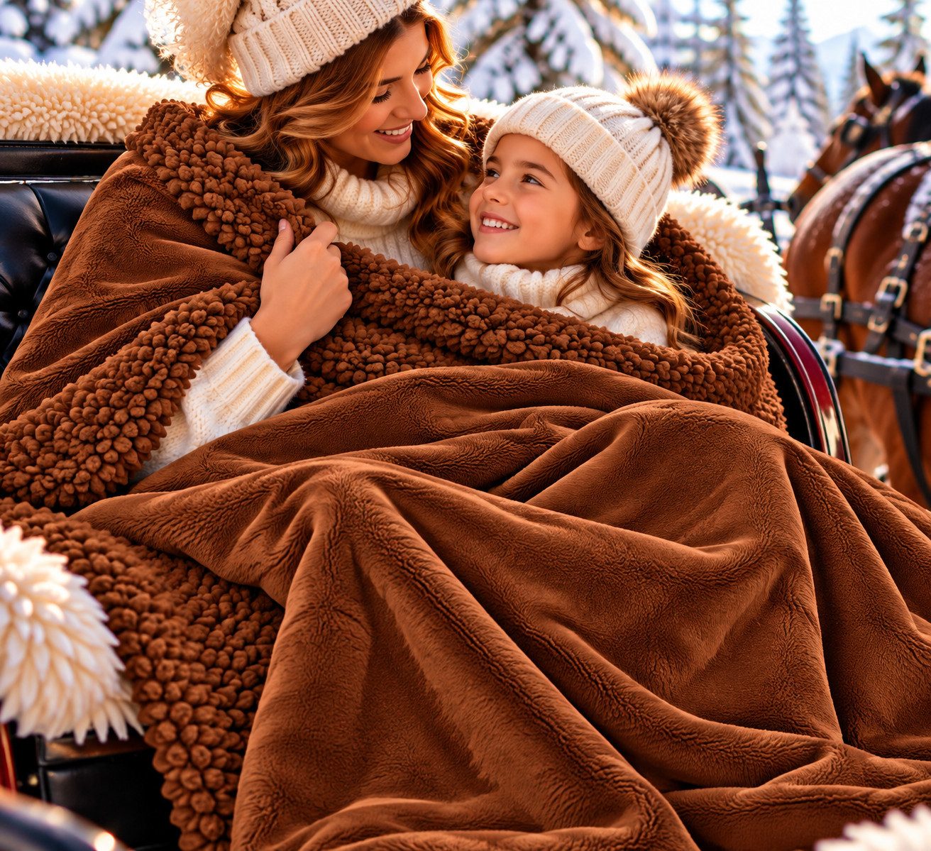 Wohndecke TEDY warme Decke für Herbst & Winter, Eurofirany, Teddy-Fleece, kuschelige Sofadecke, Sesselschoner, Extra weich